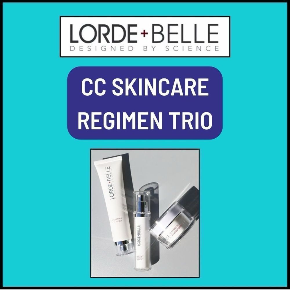 🌟HP🌟NIB Lorde + Belle 3-Step CC Skincare Regimen Trio 3-Pc Boxed Set MSRP $199